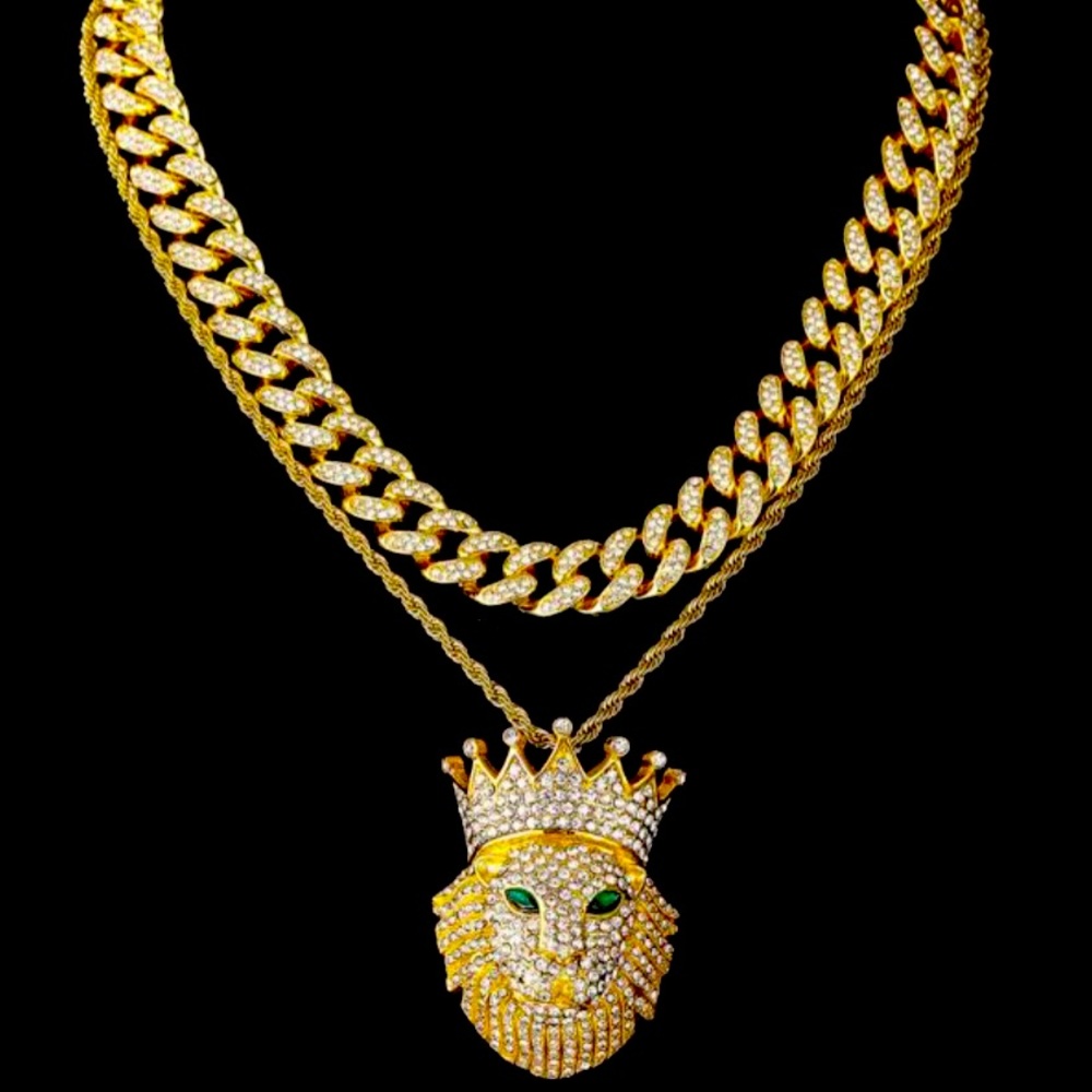 Lion Head Pendant Necklace